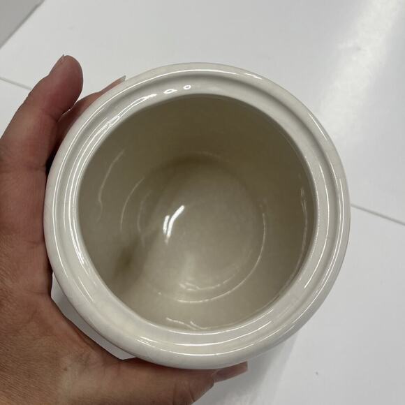 Hallmark Ceramic Cookie Jar Mittens Close Line White Red Green Jingle Bell 7” - Picture 7 of 11